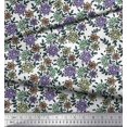 thumbnail image 2 of Soimoi Polyester Crepe Fabric Leaves & Floral Block Print Fabric by Yard 52 Inch Wide, 2 of 3