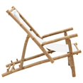 thumbnail image 2 of vidaXL Deck Chair Bamboo and Canvas Cream White, 2 of 5