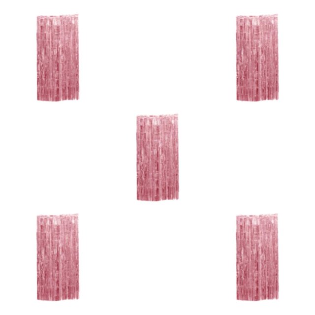 Maytalsory Finger-Safe Tassels Curtain For Customized Birthday Backdrop Luster Foil Curtain Rose Gold 5Set