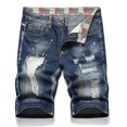 thumbnail image 2 of Pisexur Half Shorts Jeans Men's Summer Short Micro Inelastic Shorts Zipper Open Five Point Short Half Shorts Jeans, 2 of 9