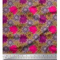 thumbnail image 1 of Soimoi Rayon Fabric Flower Artistic Printed Fabric 1 Yard 56 Inch Wide, 1 of 3