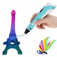 thumbnail image 1 of Stylo d'Impression 3D avec Écran LCD, Stylo d'Imprimante pour Impression 3D, Dessin, Gribouillage, Fabrication de Modèles et Modélisation 3D, avec Recharges de Filament Gratuites, Vitesse d'Impression Réglable, Convient aux Enfants et aux Adultes (Bleu), 1 of 8