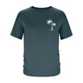 thumbnail image 4 of Pisexur T Shirts for Man , Hommes Mode Décontractée Imprimé Col Rond T-Shirt Pull Manches Courtes Blouse Marine,L Chemises de Golf Hommes & Chemises Hommes, 4 of 6