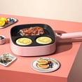 thumbnail image 1 of Uscallm 3 In Omelette Pan Electric Breakfast Maker, Nonstick Frying Pan for Burgers and Sandwiches, Compact Household Kitchen Appliance, 110V Countertop Griddle for Pancakes and Eggs, 1 of 6