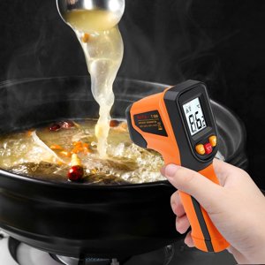 Estbridge T 600 The Rmometer 58°F 1112 °F Handheld Non Con Tact The Rmometer NJTY T 600 Adjustable For Metal Smelting/Cooking/Pizza Oven/Engine (Not For Human)