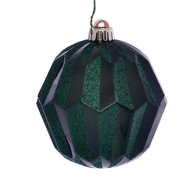 Vickerman MC190824D Boule Facettée Pailletée Émeraude 5 Po. - 3 par Sac