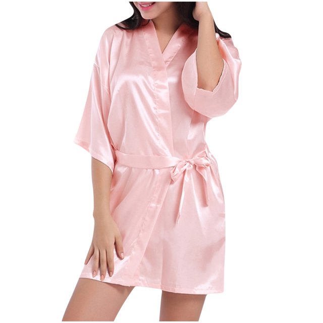 Sexy Underwear Women Color Ding Robe Bathrobe Color Light Summer Thin Sexy Short Cardigan Robe Plus Size Underwear