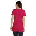 thumbnail image 4 of Inkmeso Long Length Notch Neck Top For Women Basic Cotton Tee Shirt w/ Pocket Patch Legging Top, 4 of 7