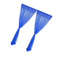 thumbnail image 1 of 2 Panel Kitchen Curtain Sheer Valance Balcony Door Window Voile Drape Deep Blue - 200x200cm, 1 of 9
