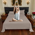 thumbnail image 3 of Solid Color Minimalist Sheet Skin Friendly Bed Sheet Easy To Care For Comfortable Sleep Sheet Skin Friendly Household Solid Color Pale Sheets Care Sheets Fan under Sheets Mid Sheets Linen Bed Sheet, 3 of 3