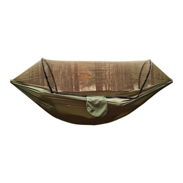 <p>Automatic Hammock Tent, Strong Carrying Capacity Automatic Quick Opening Hammock 210T Nylon Taffeta Foldable Tear For Backpacking</p>