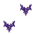 thumbnail image 1 of maskred Beautiful And Easy To Rhinestones Applique Sew On Beads Trim Patches Versatile Beautiful And Elegant purple 2Set, 1 of 6