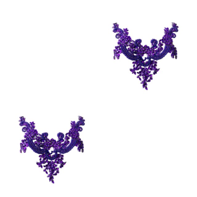 maskred Beautiful And Easy To Rhinestones Applique Sew On Beads Trim Patches Versatile Beautiful And Elegant purple 2Set