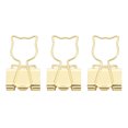 thumbnail image 1 of Binder Clips Creux de Bureau de Papeterie de Chat Longue Queue Fournit le Fer en Forme de Chat pour les Clips de Queue Étendus 100Pcs, 1 of 8