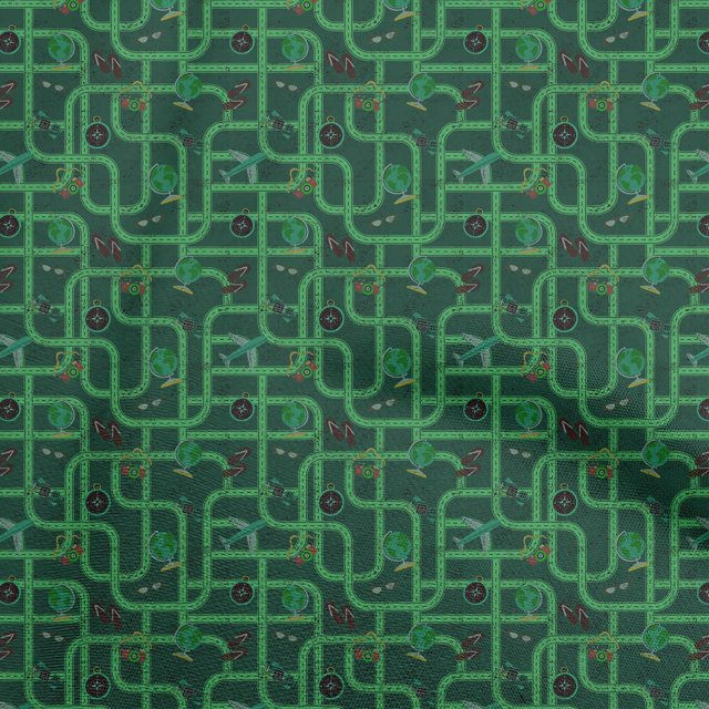 oneOone Tissu Polyester Spandex Pêche pour Robe de Voyage Tissu Imprimé au Mètre 56 Pouces de Large