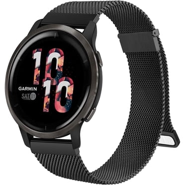 REQO bands Compatible with Garmin Vivoactive 4 Band, Garmin Venu 2 / Venu 3 Band for Women Men,Metal Stainless Steel Mesh Wristband Strap for Garmin Forerunner 745/265/255/255 Music SmartWatch