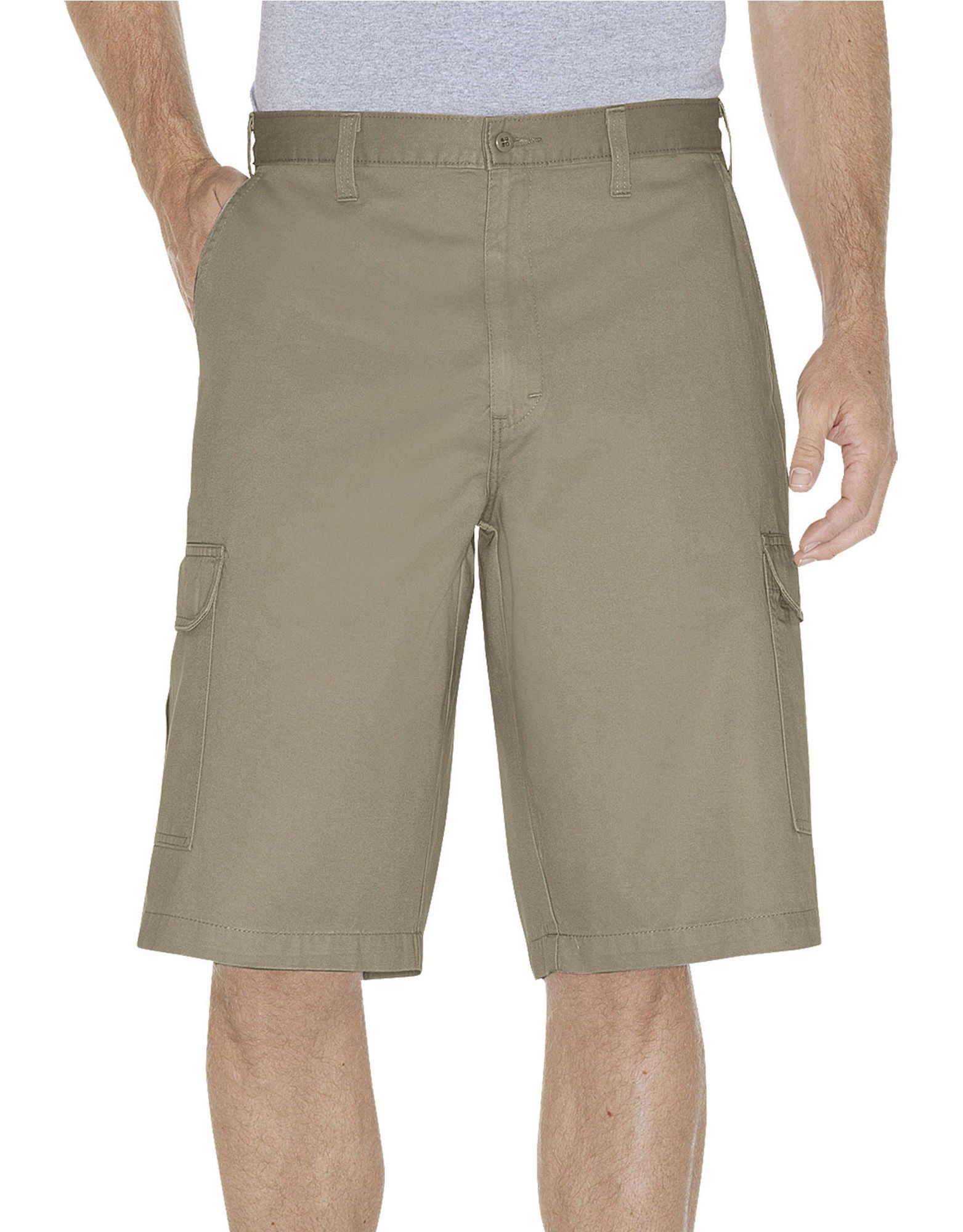 Dickies Mens 13 Loose Fit Cargo Shorts, 32, Rinsed Khaki
