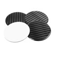 thumbnail image 2 of Unique Bargains Carbon Fiber Style Car Emblem Wheel Rim Center Hub Cap Sticker Clear Resin 4pcs, 2 of 4