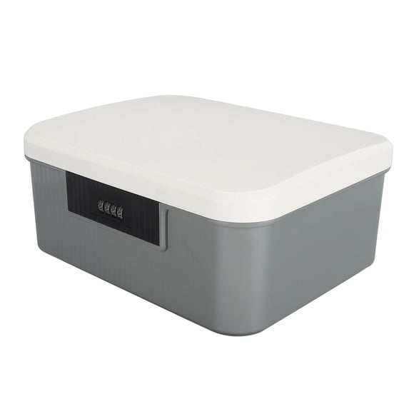 Privacy Box,9L Capacity Lockable Storage Trunk, Fire Documents Lock Box for Files Items, Partitioned Design, Portable Safe Box for Use