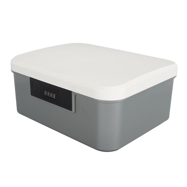 Boîte de Confidentialité, Coffre de Rangement Verrouillable de 9 L, Boîte Anti-Incendie pour Documents et Articles, Conception Compartimentée, Coffre-Fort Portable pour Utilisation
