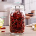 thumbnail image 1 of Transparent  Glass Snap Storage Jar Household Kitchen Sealed Jar Grain Storage Box Tea Tin Multi-purpose Containe, 1 of 3