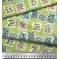 thumbnail image 3 of Soimoi Green Poly Georgette Fabric Motivational Quotes Text Decor Fabric Printed Yard 52 Inch Wide, 3 of 5