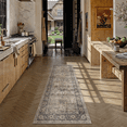 thumbnail image 1 of BERTHMEER 2'x8' Washable Runner Rugs for Hallway Bedroom Entryway Entrance Kitchen Non Slip Vintage Oriental Traditional Distressed Runner Rugs, Brown, 1 of 5