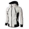 thumbnail image 1 of RXIRUCGD Veste Décontractée à Capuche à Manches Longues avec Poche Zippée pour Hommes, Blanc, Taille : m, 1 of 4