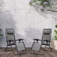 thumbnail image 4 of Caravan Canopy Infinity Zero Gravity Steel Frame Patio Deck Chair, Grey (Pair), 4 of 9