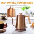 thumbnail image 3 of Nueve&Five Gooseneck Electric Kettle with Thermometer, Copper Tea Kettle with Auto Shut-Off,1000W Hot Water Kettle Electric of Stainless Steel,Electr, 3 of 8