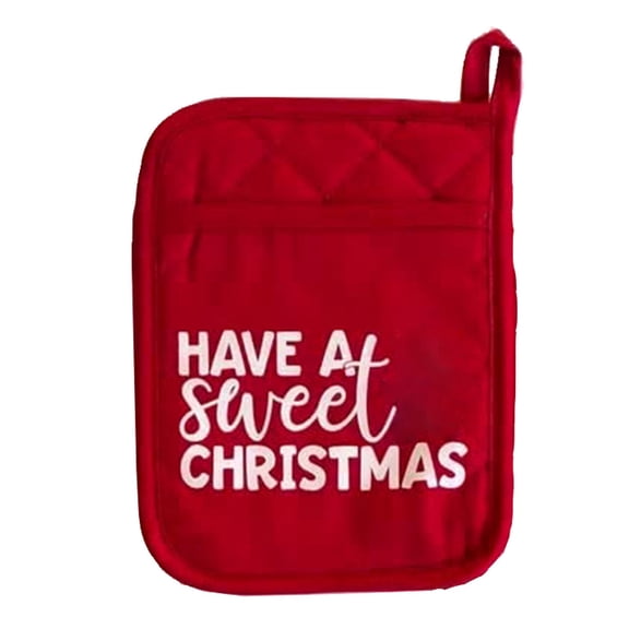 Christmas Pot Rack Baking Kit Christmas Pot Holder Baking Kit Christmas Oven Mitts Ornament Printed Oven Gloves Kitchen Cooking Baking Gift For Teacher Neighbor Coworker Family storage bags