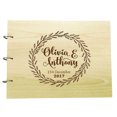 thumbnail image 1 of Handmade Custom Guest Book Rustic Wedding Wood Engraved Advice Book Photo Album Personalized Scrapbook, 1 of 2