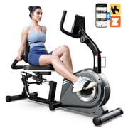 Pooboo Recumbent Exercise Bikes Stationary Bicycle Magnetic 8 Levels Resistance Indoor Cycling Bike 380lb