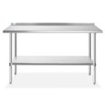 thumbnail image 4 of GRIDMANN Stainless Steel Kitchen Prep Table 60 x 24 Inches with Backsplash & Under Shelf, NSF Commercial Work Table for Restaurant and Home, 4 of 10