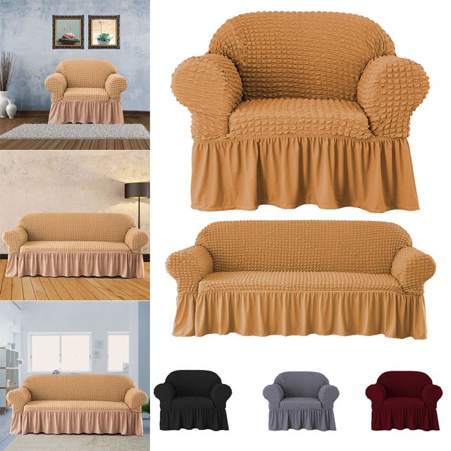 CAROOTU High Elastic Sofa Cover All-Protection Solid Color Non-slip Universal Fabric