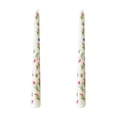 thumbnail image 2 of Floral Printed Long Taper Candles for Romantic Wedding, Unscented Candlelight Dinner Decor, Table Setting Accessories (2-Pack), 2 of 6