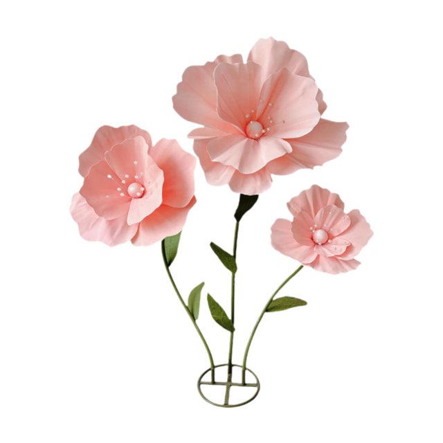 GUOOL Wedding Giant Flowers for Decoration with Standing Base for Birthday Parties Pink