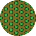 thumbnail image 1 of Ahgly Tapis Rond Lavable en Machine Intérieur Transitionnel Marron Chocolat, 7 Pieds Rond, 1 of 7