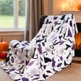 thumbnail image 2 of Hitime Halloween Throw Blanket - Halloween Black Candy Cat, Ultra-Soft Plush Blanket, Lightweight Warm Decor for Bed, Couch, Movie Nights (Throw - 50"x60"), 2 of 7