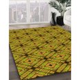 thumbnail image 3 of Ahgly Company Tapis d'Intérieur Ronds Transitionnels Jaunes Lavables à la Machine, 3 Pieds Rond, 3 of 7