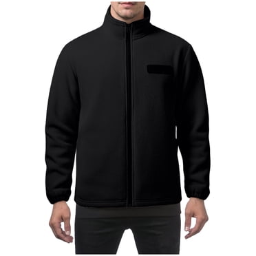 Kalauyu Manteau Léger en Molleton Polaire pour Homme, Coupe Ample, Manteau Décontracté Zip, Doux et Chaud, avec Poches