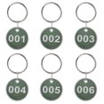 thumbnail image 1 of Aspire 20pcs Numbered Metal Rim Key Tag 1-20 with Key Rings, Numbered Tag Keychain for Sorting and Organizing - Green, 1 of 6