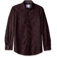 thumbnail image 1 of Azaro Uomo Chemise Habillée Imprimée pour Homme, Décontractée, Boutonnée, Coupe Ajustée, Longue, Bourgogne-Moucheté, m, 1 of 2