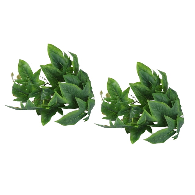 Fyydes Lifelike Plastic Plant, Easy Care Artificial Reptile Plant With Suction Cup For Reptile Pet Nests For Fish Tanks