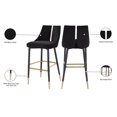 thumbnail image 3 of Meridian Furniture Sleek Black Velvet Stool (Set of 2), 3 of 4