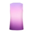 thumbnail image 4 of VKOYWKM Débardeurs Grande Taille pour Femmes Col Rond Plissé Sans Manches Tunique Imprimé Dégradé Tendance Débardeurs d'Été Décontractés, 4 of 5