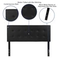 thumbnail image 2 of Lennox Tufted Upholstered Full Size Headboard in Black Vinyl, 2 of 9