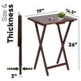 thumbnail image 2 of PJ Wood Folding TV Tray Tables with Storage Rack, Honey Oak, 2 Piece Set, 2 of 10
