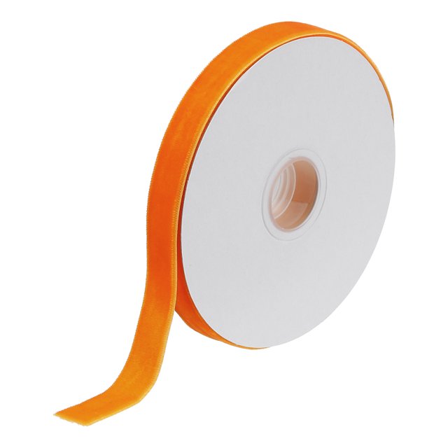 Unique Bargains Velvet Ribbon 5/8 Inch x 10 Yard Single Face Spool Silky Velvet Fabric DIY Crafts Gift Wrapping Orange