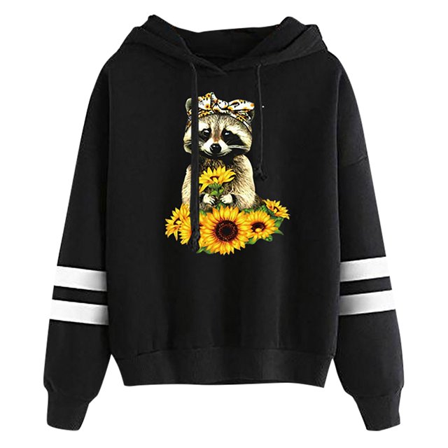 Femmes Automne Manches Longues Sweat-Shirt Lettres Pull à Capuche Tops Blouse